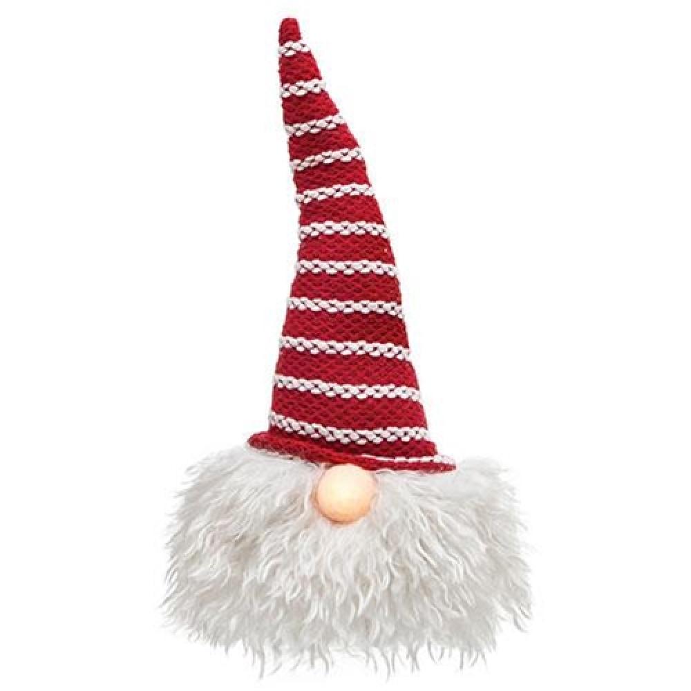 Festive LED Nose Santa Gnome Decor - Christmas Home Decoration, Holiday Yard Ornament & Gift for Winter Celebrations
