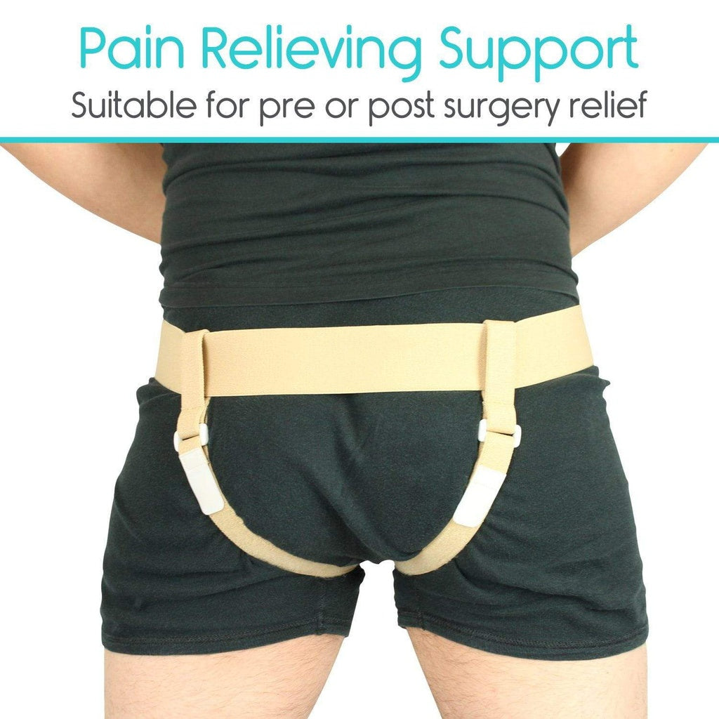 Vive Hernia Support Belt for Men & Women - Adjustable Abdominal Truss with Soft Padding - Relief for Inguinal, Umbilical & Hiatal Hernia - Ideal for Post-Surgery Recovery & Daily Comfort