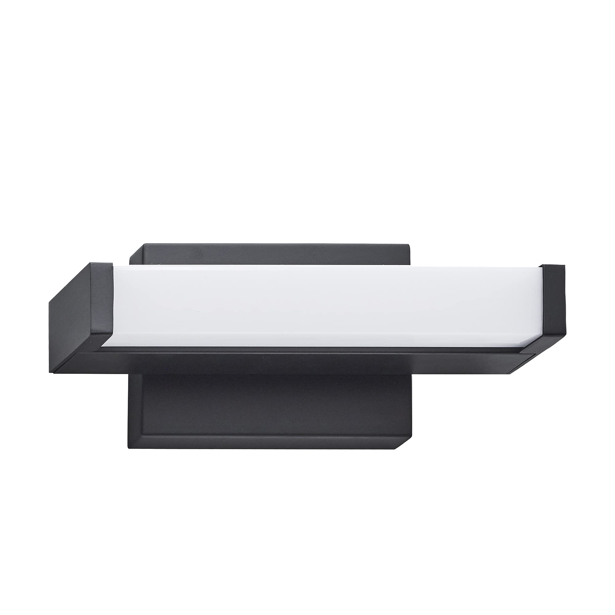 Stanpro 12 Inch Black Linear LED Wall Sconce - Modern Bathroom Vanity Lighting & Home Decor for Bedroom, Hallway, and Living Room