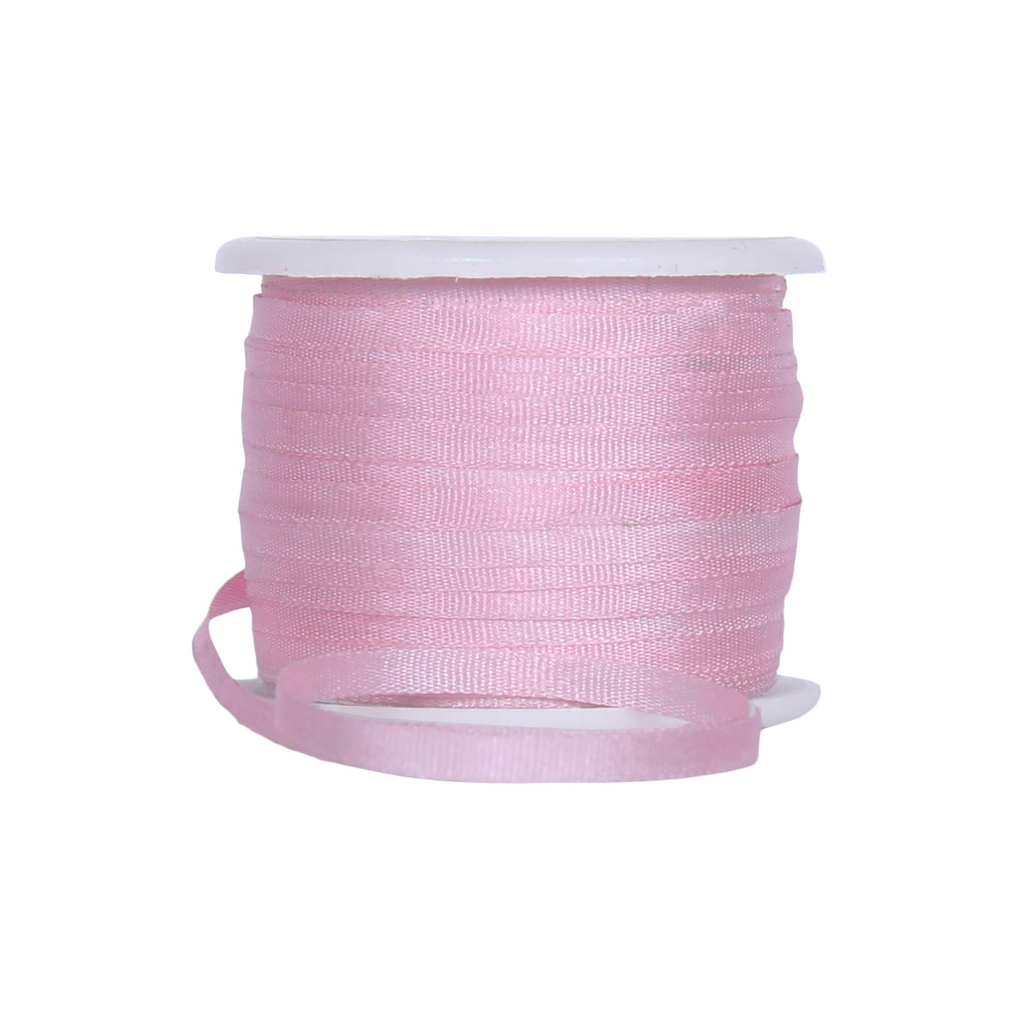 Threadart 2mm Silk Ribbon Set - 4 Spools (Red & Pink Shades) - 100% Pure Silk Ribbon - 10m (11yd) per Spool - Total 44 Yards - Perfect for Gift Wrapping, Scrapbooking & DIY Crafts