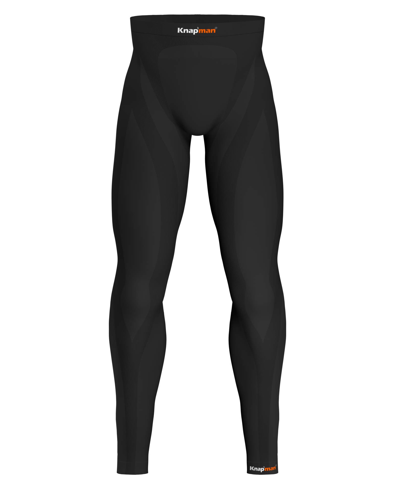 Knap'man Zoned Compression Tights for Men & Women - 45% Black - Performance Running & Workout Leggings for Gym, Yoga & Sports Recovery