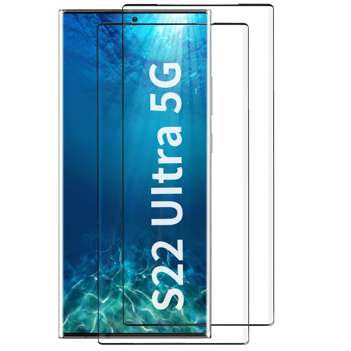 Premium Tempered Glass Screen Protector for Samsung Galaxy S22 Ultra - 6.8 Inch HD Clear Anti-Scratch Protection - Perfect for Work, Travel & Everyday Use