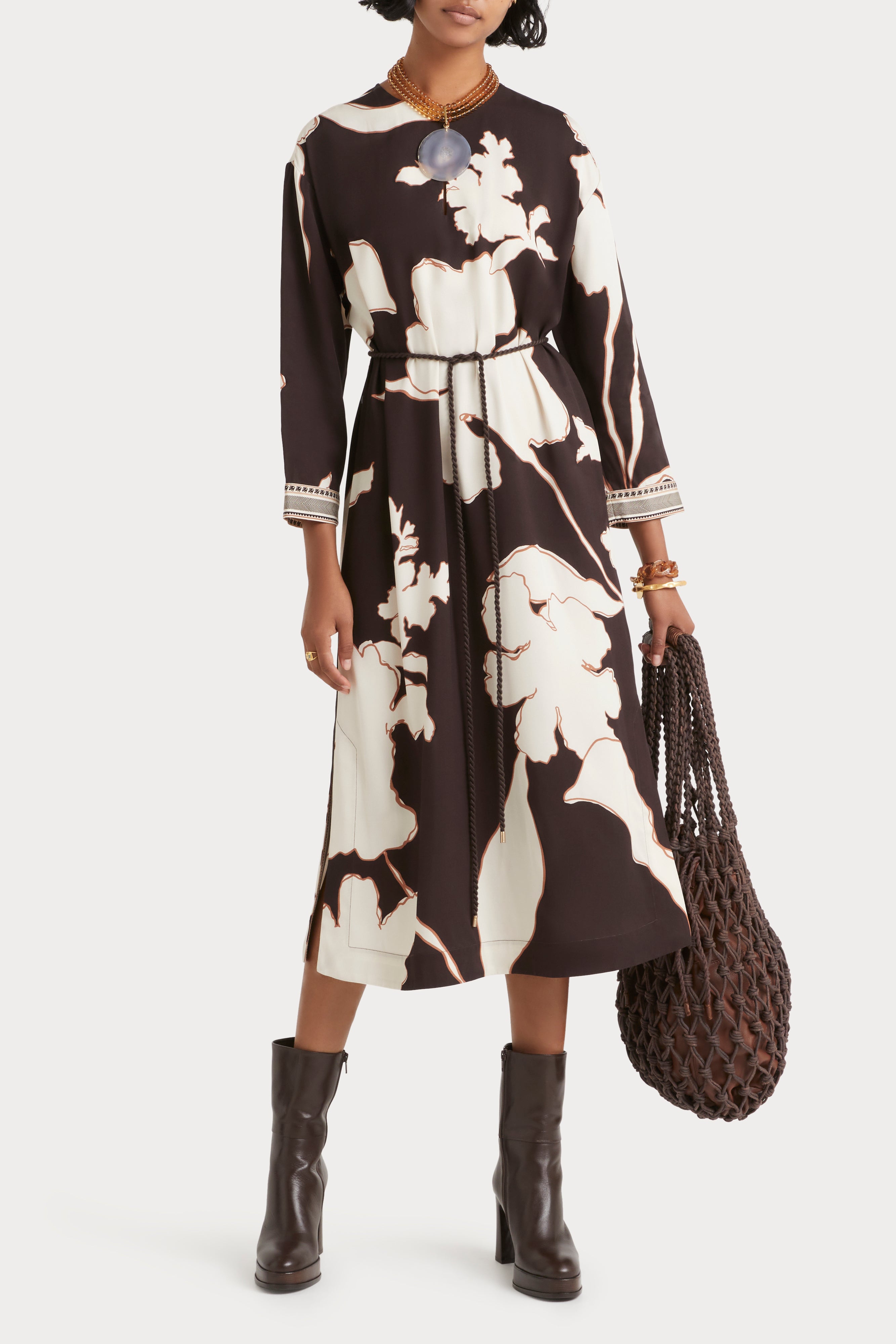 Husk Elora Floral Print Maxi Dress for Women - Boho Chic Summer Beach Dress for Vacations & Outdoor Parties