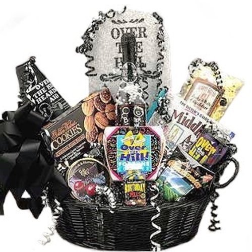 Over the Hill Birthday Gift Basket - Large Luxury Gift Set for Men & Women - Perfect for 40th, 50th, 60th Milestone Birthdays - Office Retirement & Funny Aging Celebration Gifts