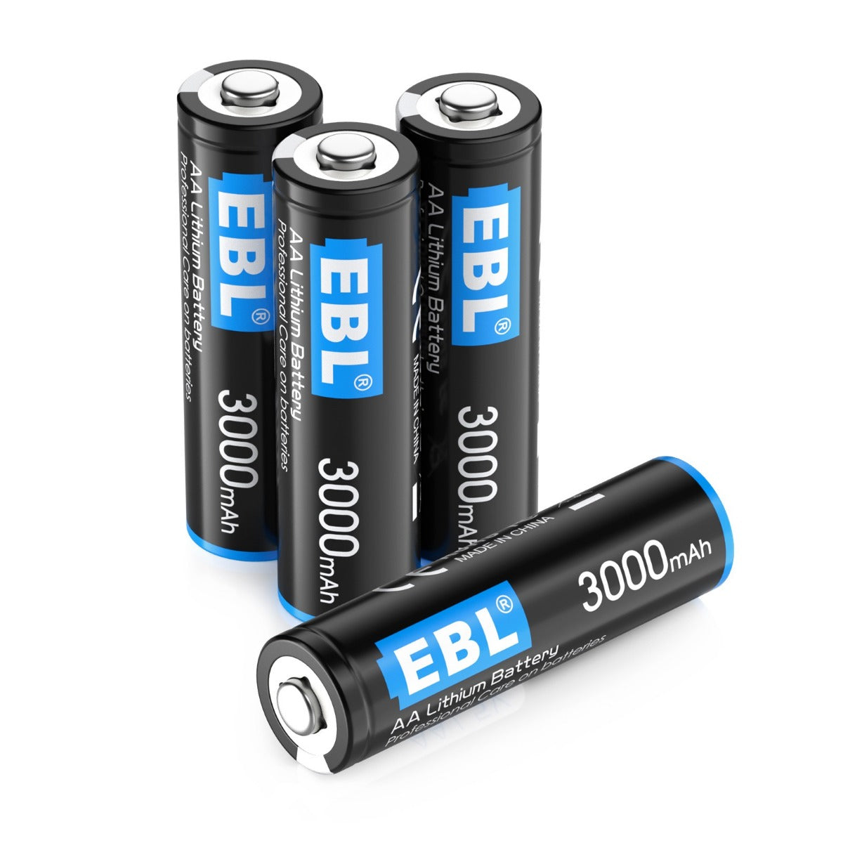 EBL 3000mAh AA Lithium Batteries 1.5V - Long Lasting Non-Rechargeable Battery for Digital Cameras, Flashlights, Toys & More - 12 Pack