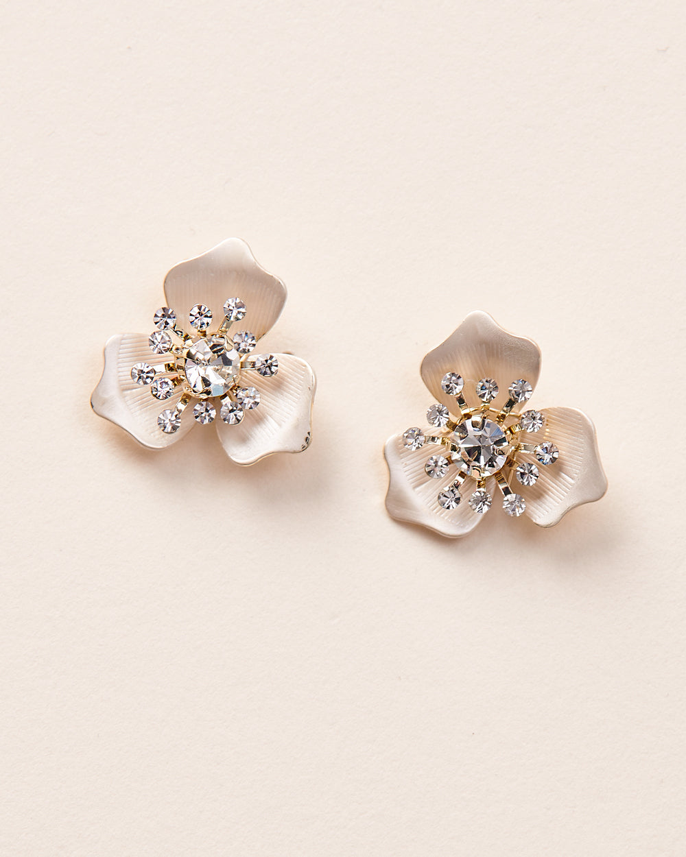 Kacie Floral Stud Earrings for Women - Elegant Rose Gold Flower Studs for Daily Wear & Special Occasions
