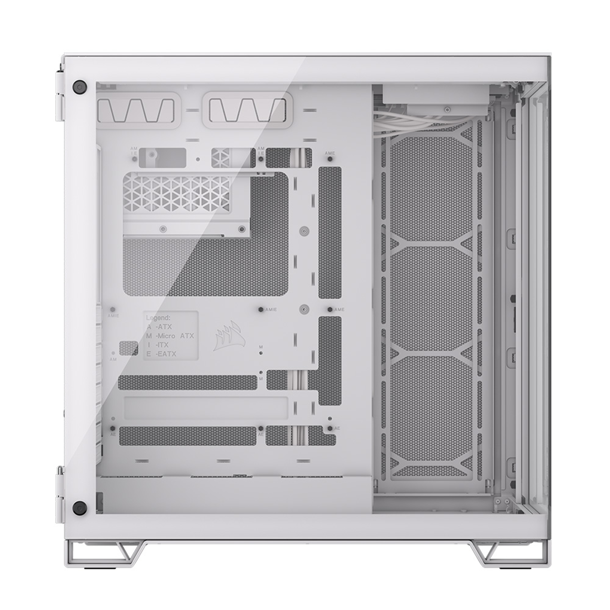 Corsair 6500X Mid Tower PC Case - Tempered Glass Side Panel, White - Perfect for Gaming Rigs & High-Performance Builds