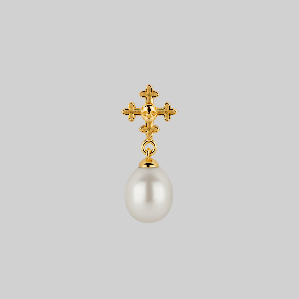 OPHELIA Medieval Cross Stud Earrings in Gold - Gothic Jewelry for Women, Perfect for Renaissance Fairs, Weddings & Vintage Fashion