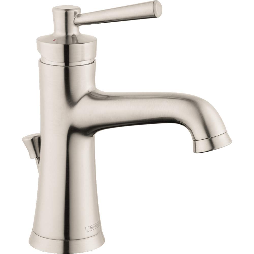 hansgrohe Joleena Transitional 1-Handle 8-Inch Tall Bathroom Sink Faucet in Brushed Nickel (Model 04773820) - Perfect for Modern Bathroom Vanities and Powder Rooms