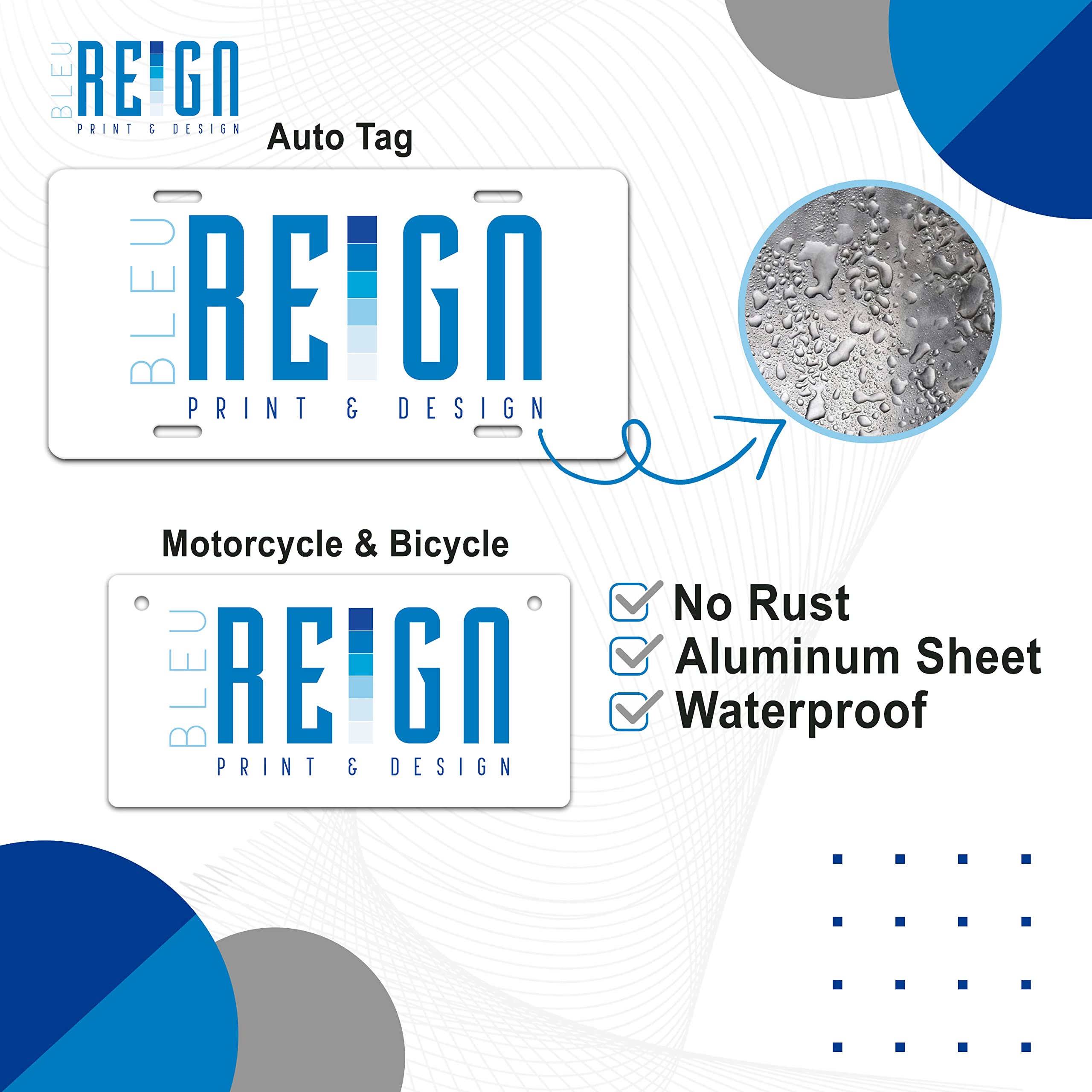 Bleu Reign USA & Sweden Flag License Plate Keychain for Car, Motorcycle, Keys - 4 Size Options - Perfect for Travel Enthusiasts & Bilingual Families