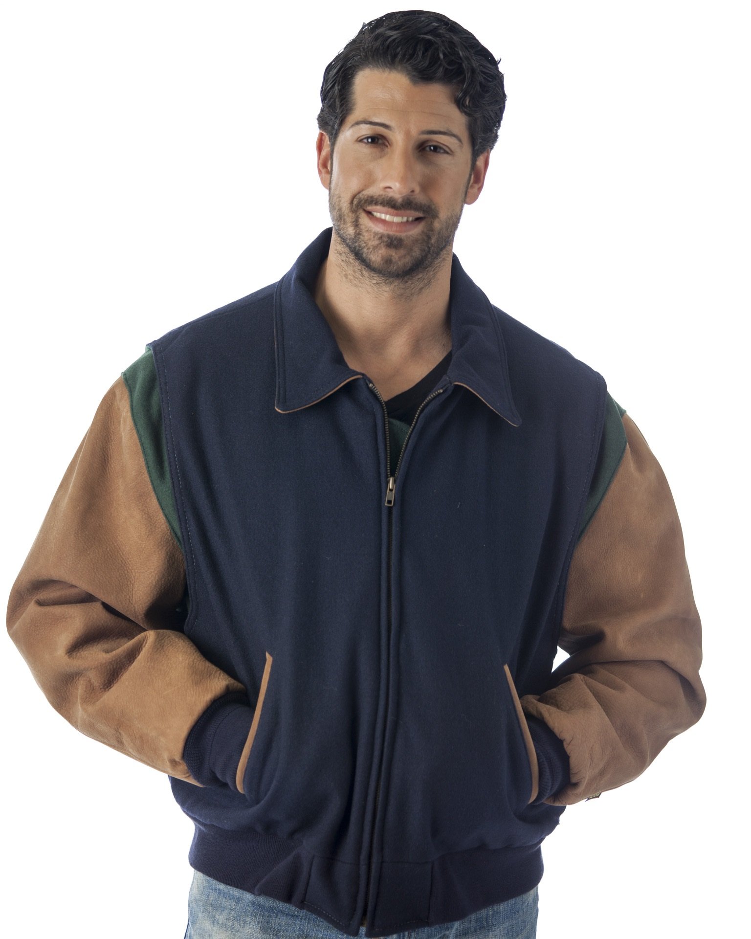 Premium REED Men's Leather Letterman Varsity Jacket - Genuine USA-Made Quality Leather - Perfect for Casual Wear, School Events & Vintage Style Fashion