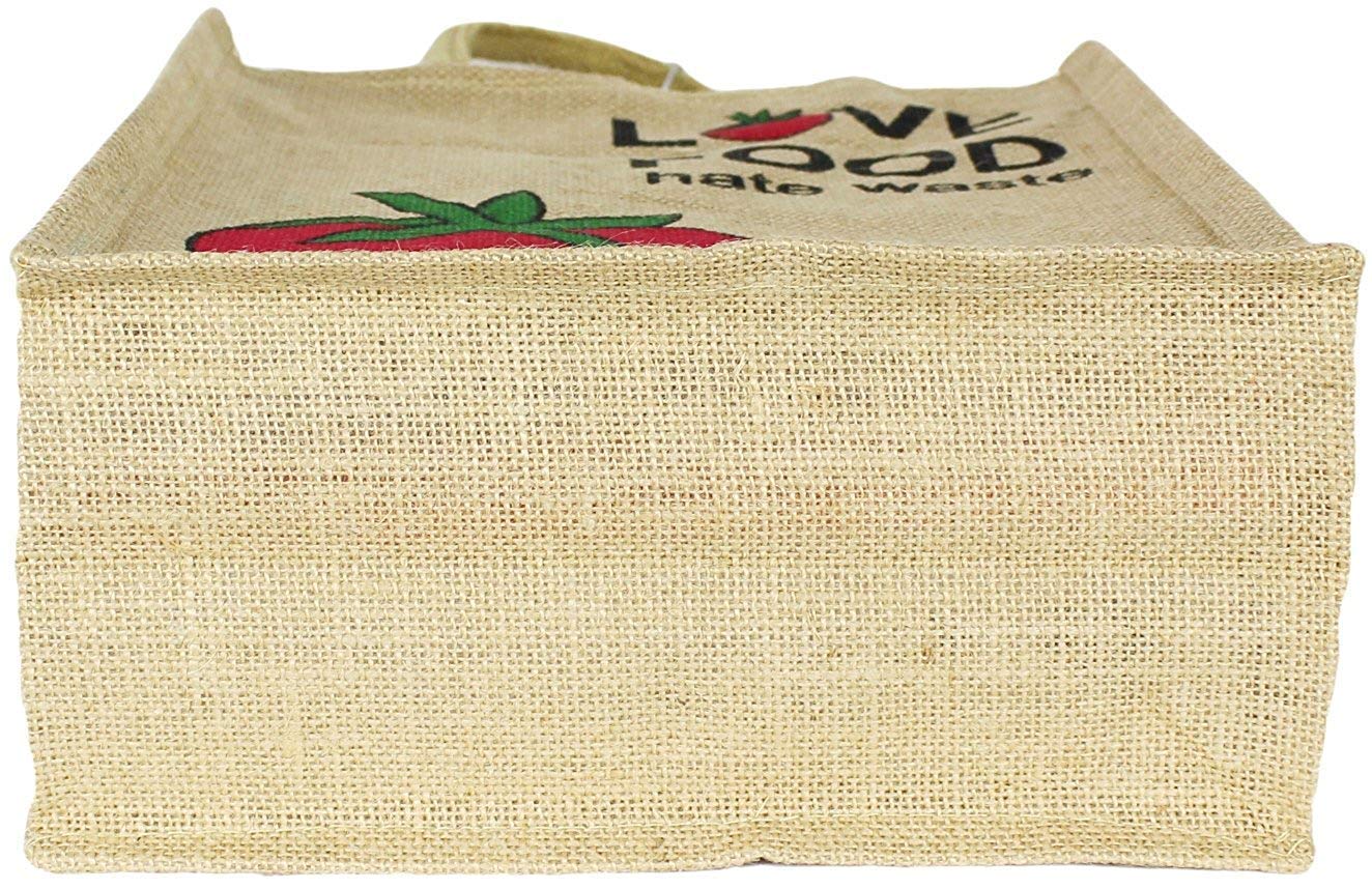 Eco-Friendly Jute Lunch Bag with Zipper Closure - Reusable Tote for Office, School & Shopping - Multipurpose Food Storage Bag for Women, Men & Kids (12