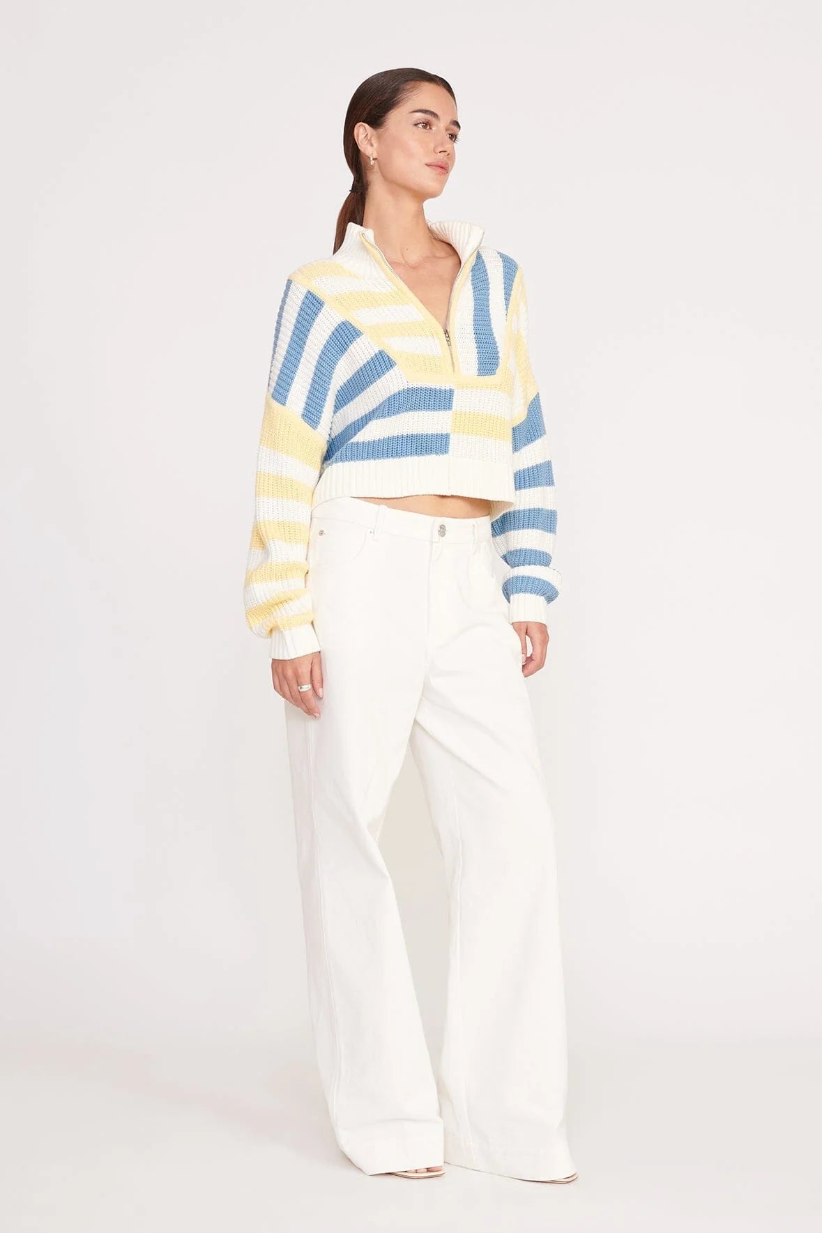 Cropped Hampton Sweater for Women - Soft Buttercup Yellow Knit Pullover | Perfect for Fall Layering, Beach Cover-ups & Casual Outfits
