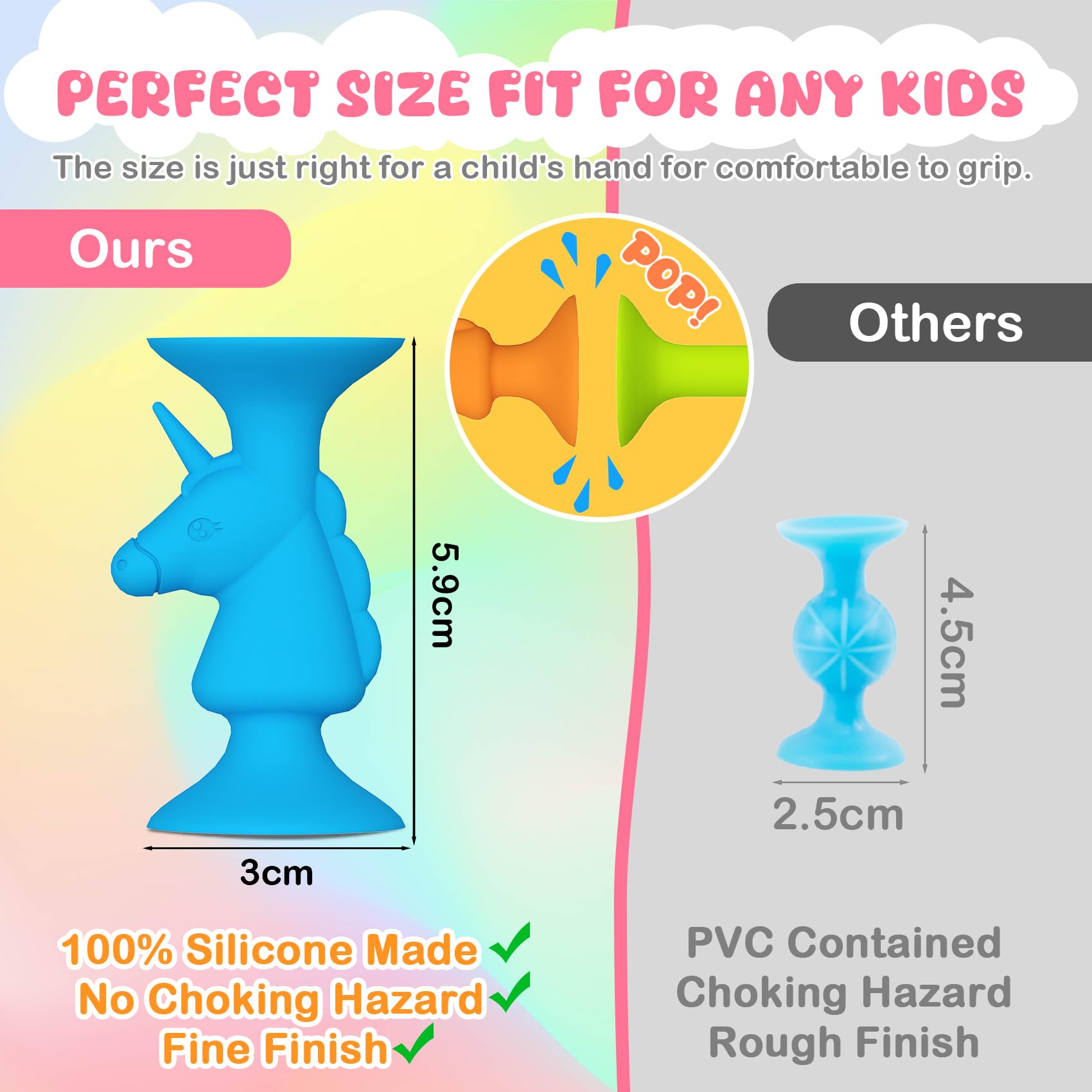 11-Piece Unicorn Bath Toys for Toddlers - Montessori Sensory Toys for Autistic & ADHD Kids - Water Play, Travel & Birthday Gift for Boys & Girls - Bathtub Fun & Learning Developmental Toys