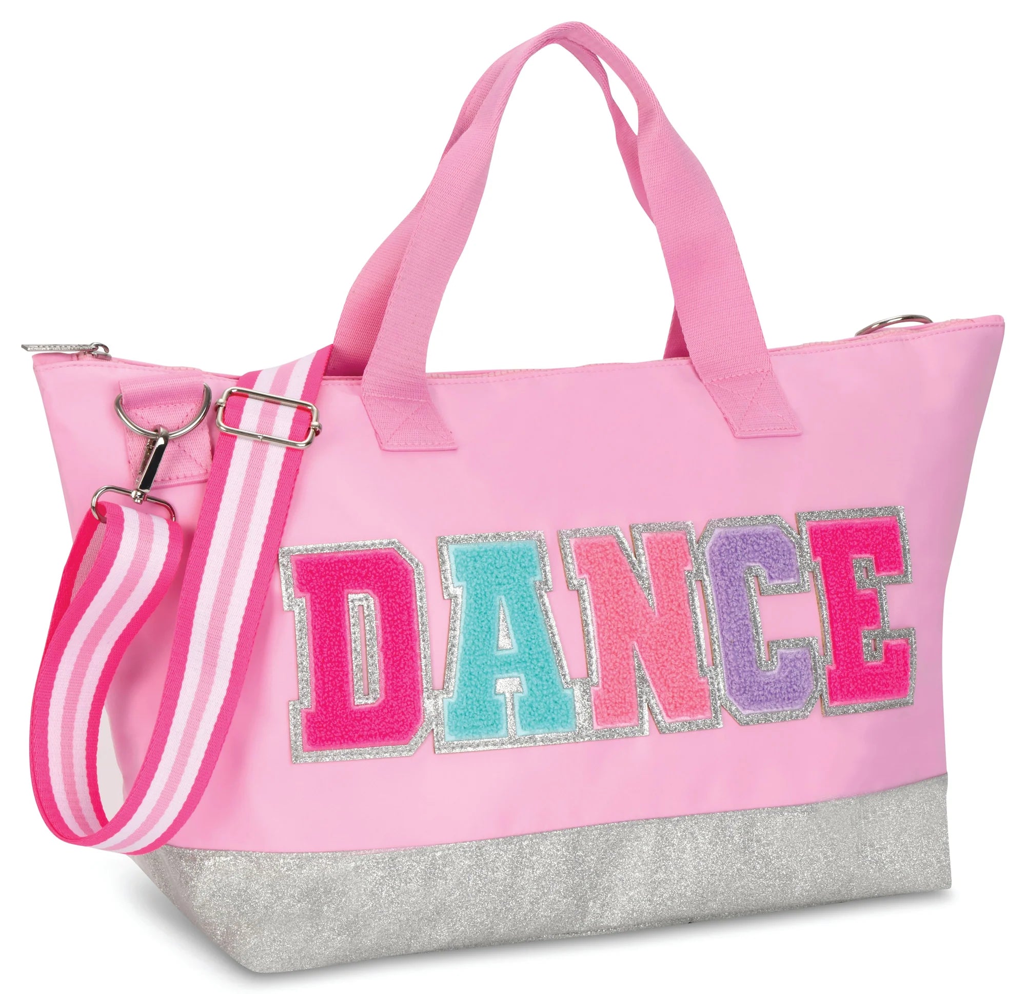 Iscream Dance Overnight Bag - Lightweight Duffle Bag for Dance Class, Gym & Travel - Perfect for Ballet, Jazz, Hip Hop Dancers with Separate Shoe Compartment