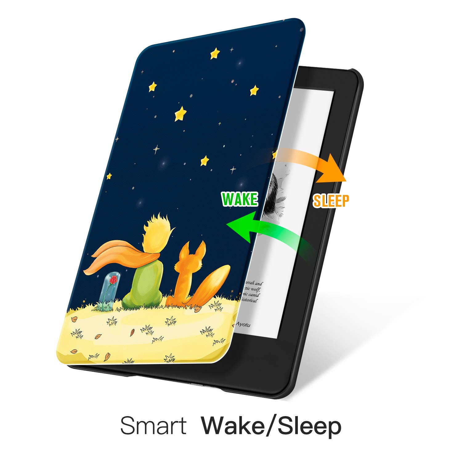 Ayotu Slim PU Leather Case for Kindle 10th Generation (2019 Model) - Auto Wake/Sleep Cover Compatible with Amazon Kindle 2019 Only - Perfect for Reading, Travel & Daily Use - The Boy and Fox Design