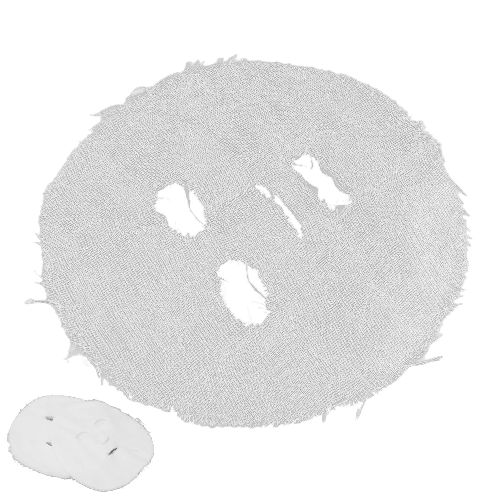 Yosoo 100pcs Disposable Gauze Facial Mask Sheets - Soft, Breathable & Absorbent DIY Paper Masks for Skincare & Spa Treatments at Home