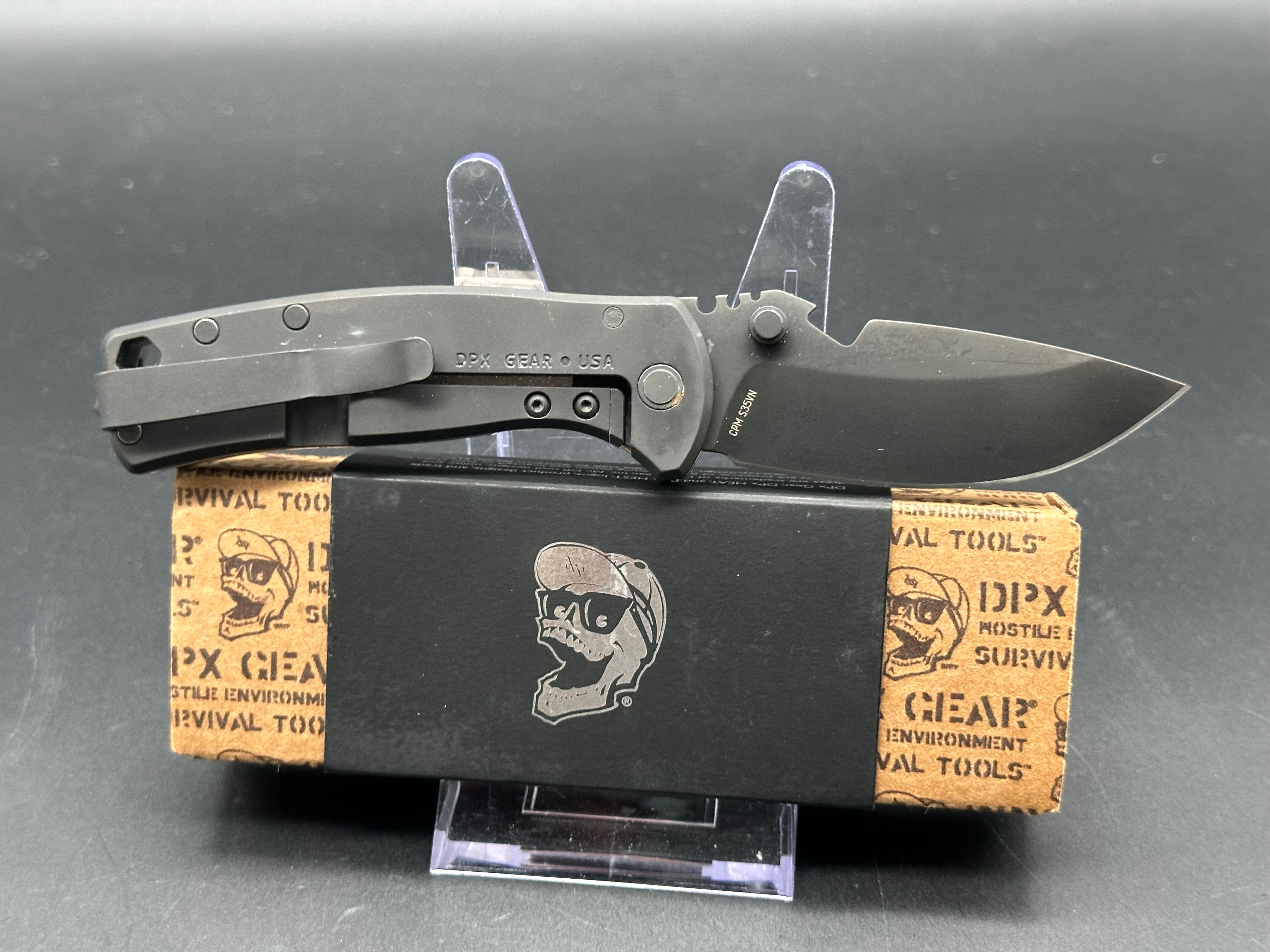 DPX HEST/F Urban EDC Folding Knife - Silver Hammertone Finish, 2.9
