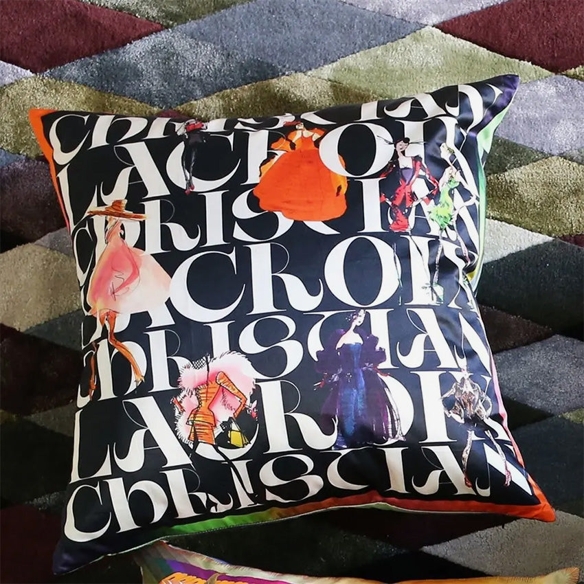 Christian Lacroix Lacroix Parade Jais Decorative Throw Pillow Cover - Luxury Bohemian Home Decor for Living Room, Bedroom & Sofa