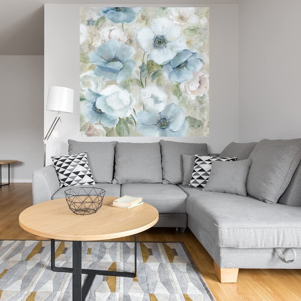 Botanical Wall Art Canvas - Pastel Garden Plant Pictures for Bathroom & Bedroom Decor | 22x22 Inch Fine Art Print by Artist Carol Robinson | Perfect for Spa, Nursery & Boho Home Decor