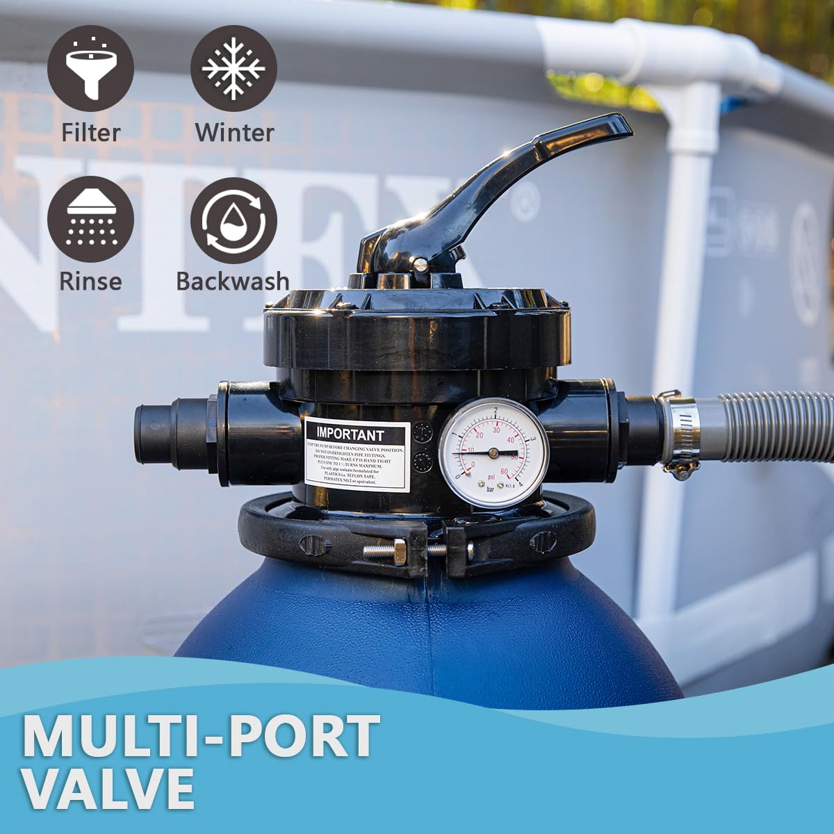 XtremepowerUS 3/4HP High-Flow Sand Filter Pump System - 12