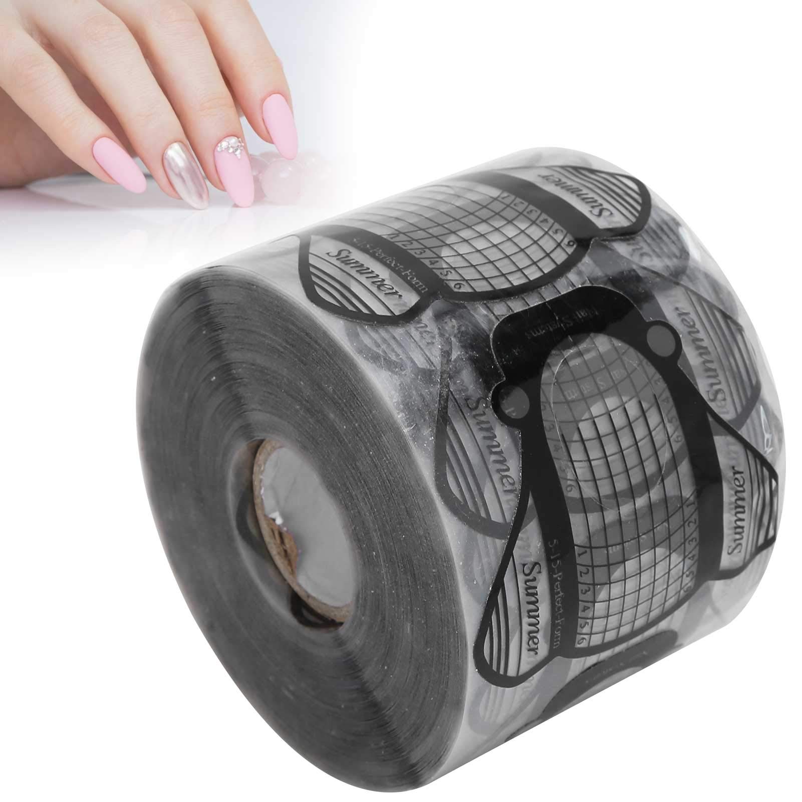 500PCS Nail Extension Stickers Roll - Strong Adhesive Nail Art Forms for Perfect Fit & Shape | DIY Gel & Phototherapy Nail Extensions | Home Salon & Professional Use
