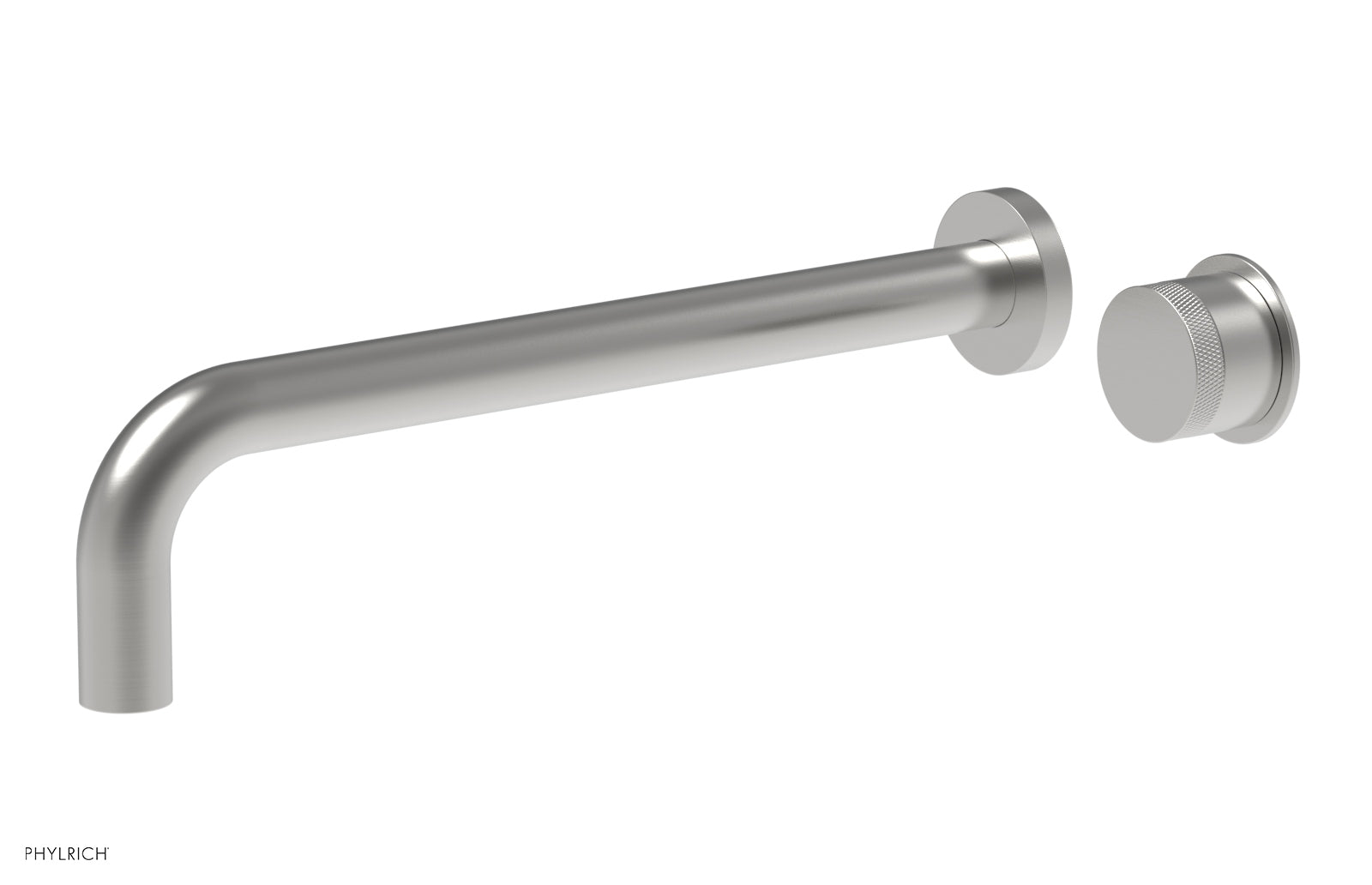 Basic II 12 Single Handle Wall Mount Lavatory Faucet Set with Knurled Handle - 230 18 12 - Perfect for Bathroom Sink, Powder Room, and Guest Bath Installation