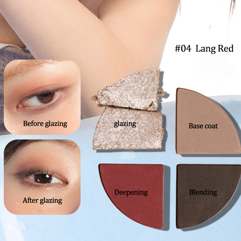 Judydoll Enamel 4-Color Eyeshadow Palette - Long Lasting, Highly Pigmented Makeup for Day & Night Looks - Perfect for Parties, Weddings & Everyday Wear
