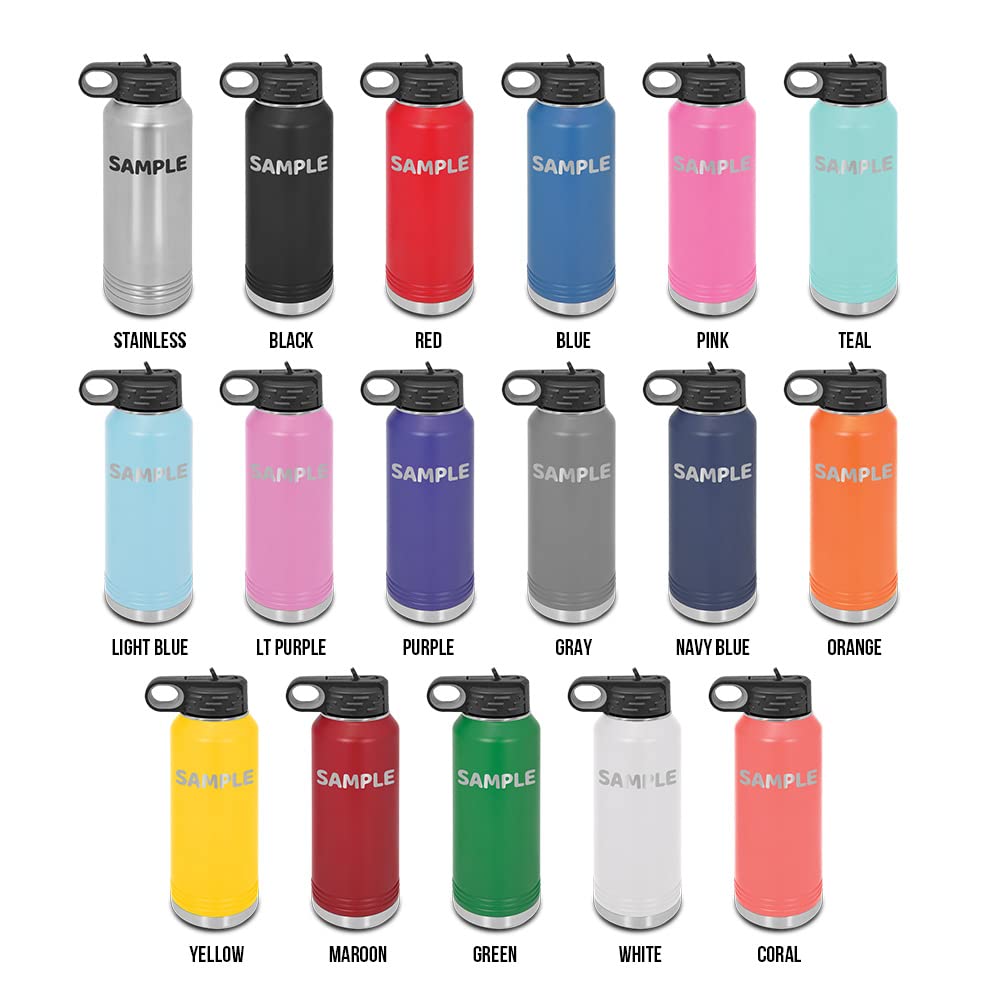 Customizable Polar Camel Stainless Steel Water Bottle with Straw - 32oz Laser Engraved Insulated Bottle for Gym, Hiking & Travel - JDM Stance Saily Drift Cambergang Blue Design