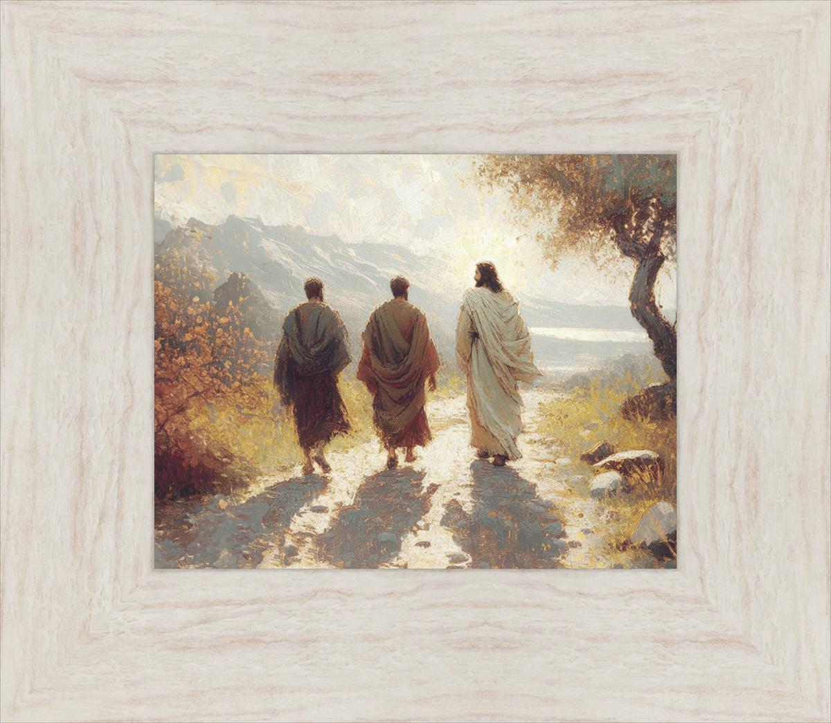 Jesus Went With Them - Inspirational Christian Wall Art for Home & Church Decor - Perfect for Living Room, Bedroom, and Sunday School