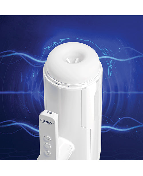 Automatic Rechargeable Male Masturbator - Blanche Thrusting Blowjob Toy for Men, White - Perfect for Solo Pleasure & Discreet Adult Play at Home