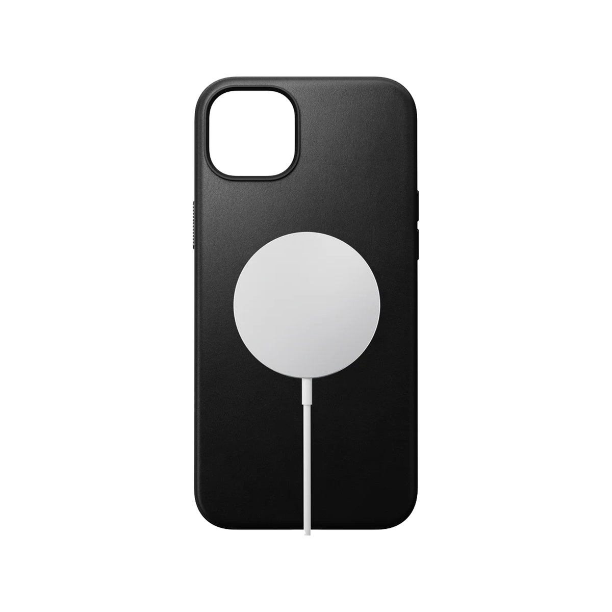 Premium Genuine Leather iPhone 15 Plus Case - Slim Protective Cover with Magnetic Closure (Black) | NMD Brand | Perfect for Business Professionals & Daily Commuters