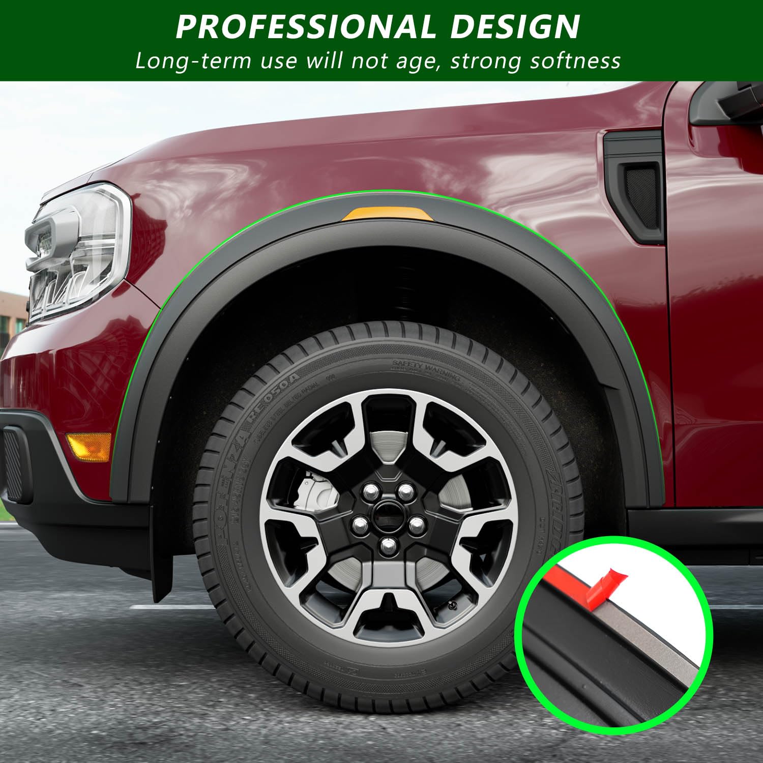**2022-2025 Ford Maverick Fender Flares | Wheel Brow Trim Strips Replacement | Durable & Stylish Accessories for Off-Road & Urban Driving**