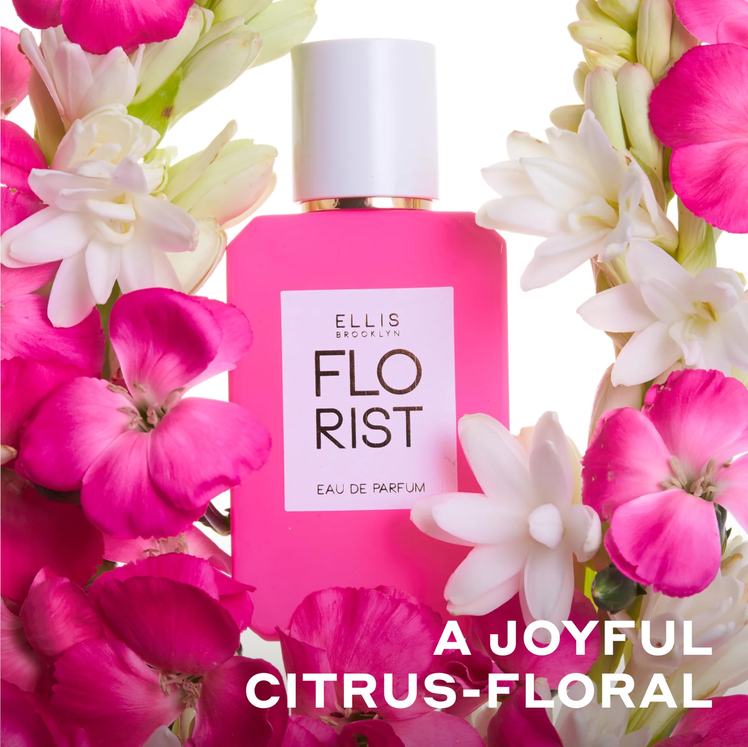 Ellis Brooklyn FLORIST Eau De Parfum for Women - Fresh Floral Fragrance with Italian Bergamot, Tuberose & Cedarwood | Vegan, Cruelty-Free Perfume Made in USA | Perfect for Daily Wear, Date Nights & Special Occasions