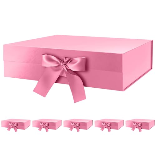 Pink-Ribbon-13x9.7x3.4 Inches-Pack of 6