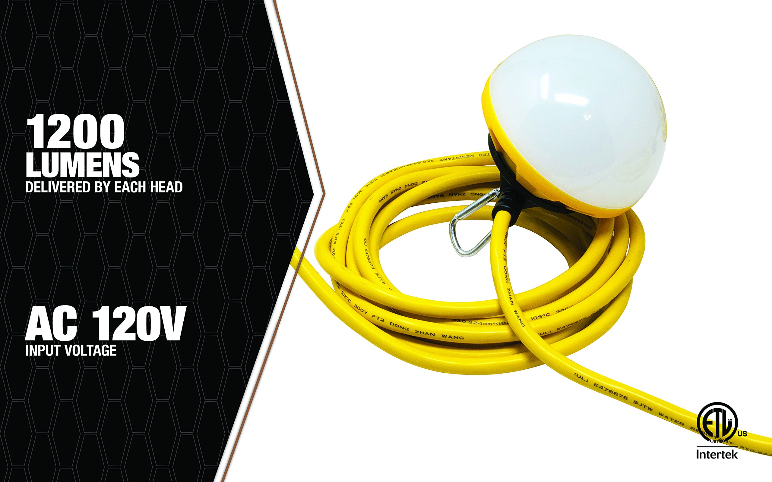 Southwire 7174SW 50ft Yellow LED String Lights - Outdoor/Indoor Decorative Lighting for Patio, Garden, Party & Christmas Decor
