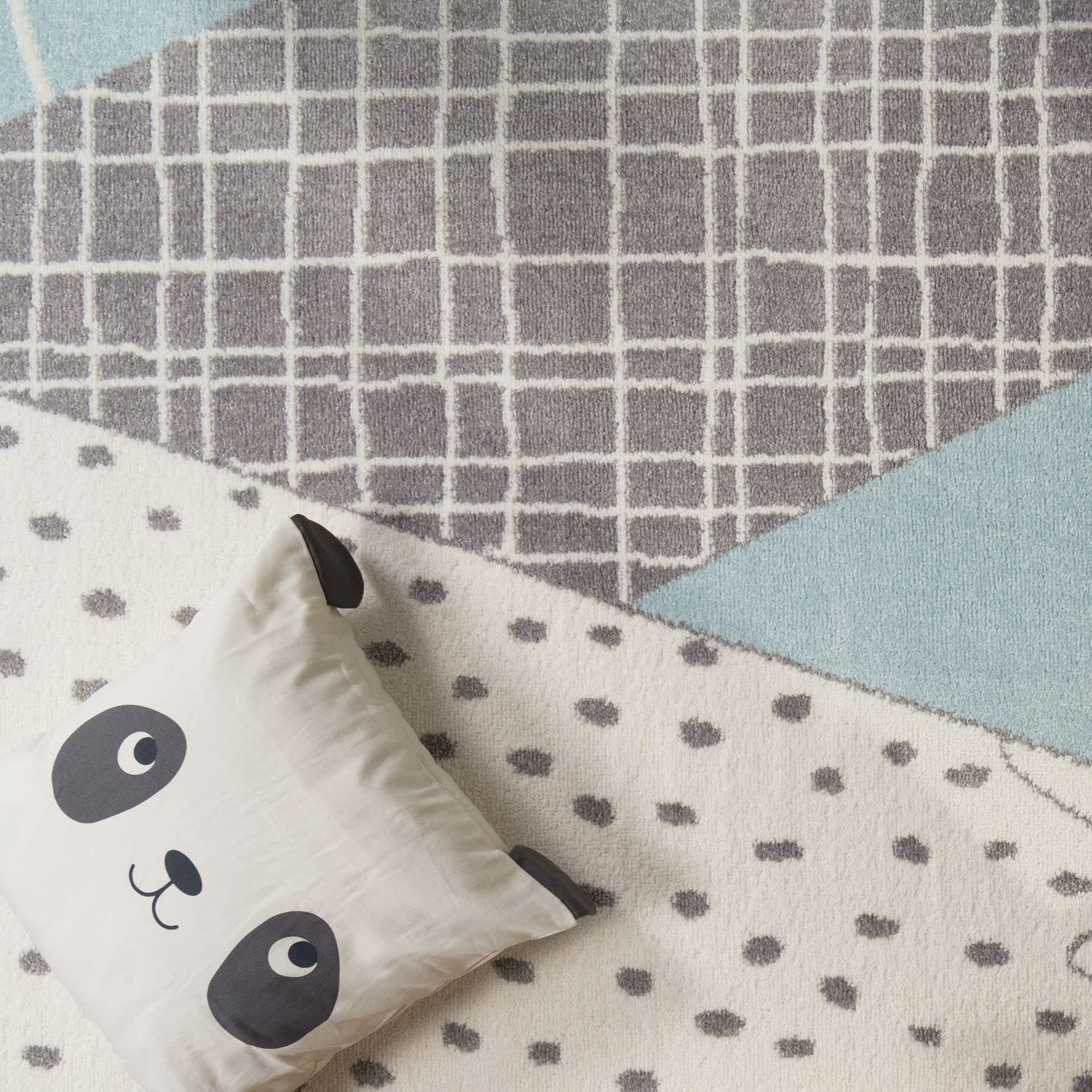 Paco Home Pastel Mountain & Star Moon Nursery Rug - 3'11