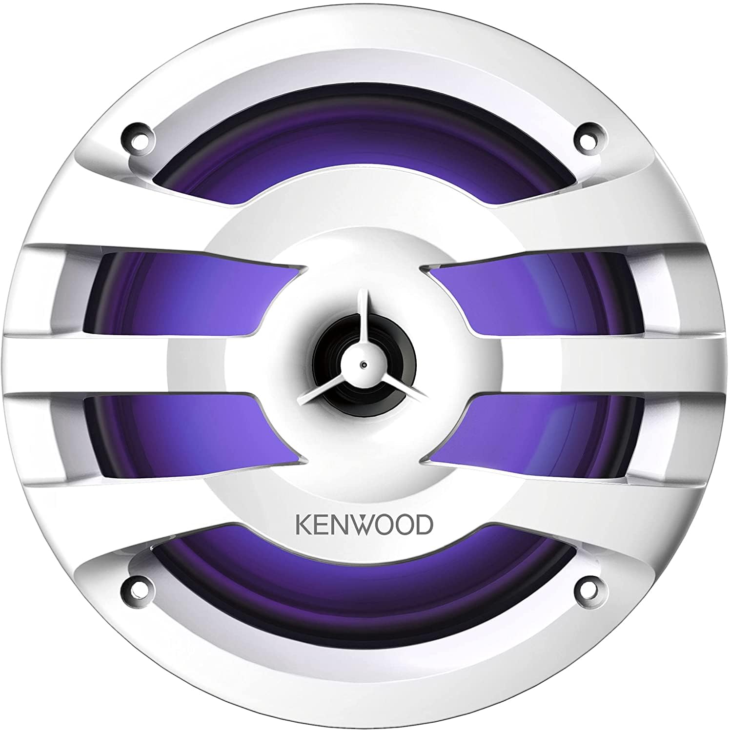 Kenwood KFC-1673MRWL 6.5 Inch 2-Way Marine Speakers with Grilles (Pair) - Waterproof Boat Speakers with Built-in White LED Lights for Marine Audio System | Perfect for Boats, Yachts & Outdoor Water Activities