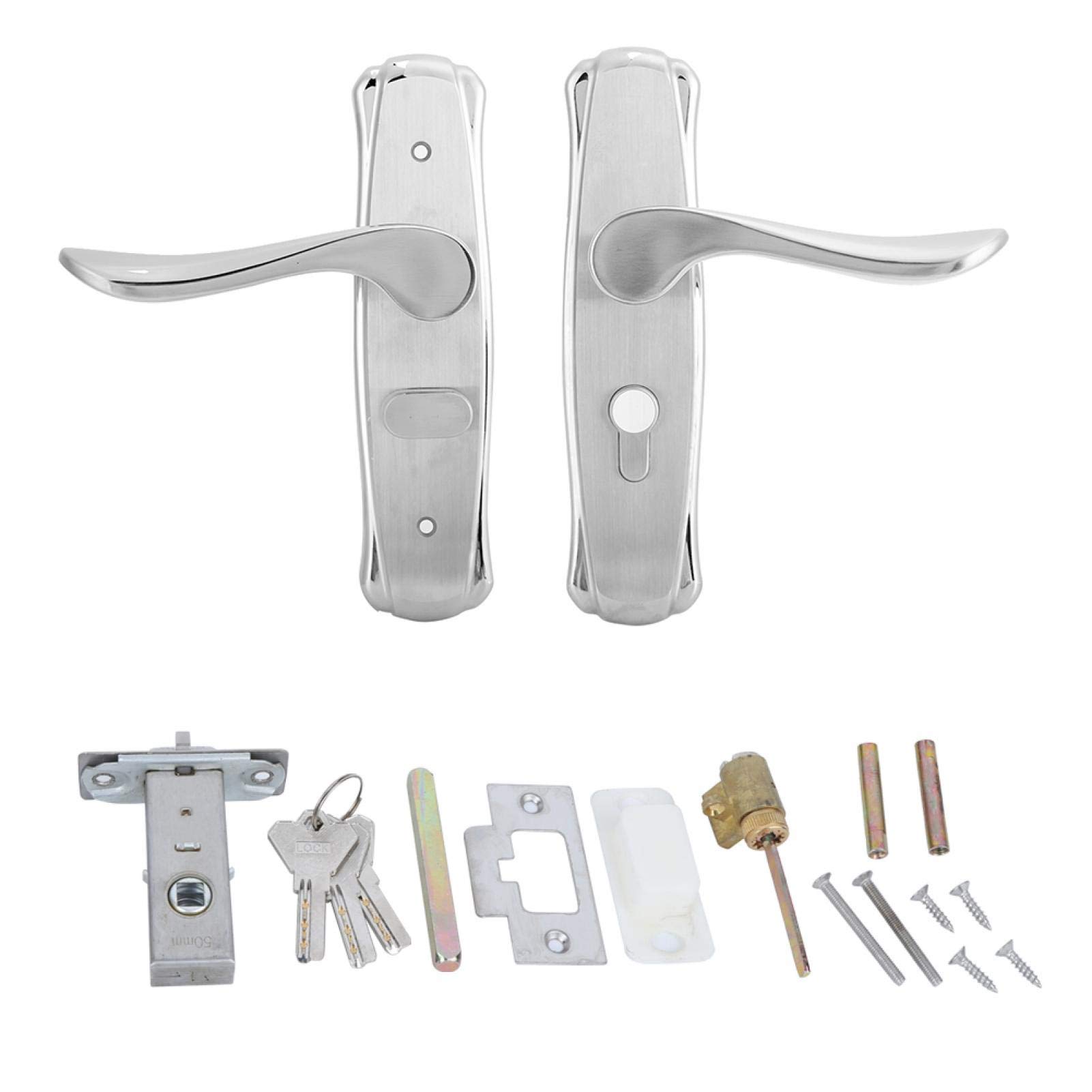 304 Stainless Steel Mortise Door Lock - Mechanical Bedroom Bathroom Interior Lever Handle with Single Bolt - Home Security Accessories for Bedrooms, Bathrooms, and Interior Doors