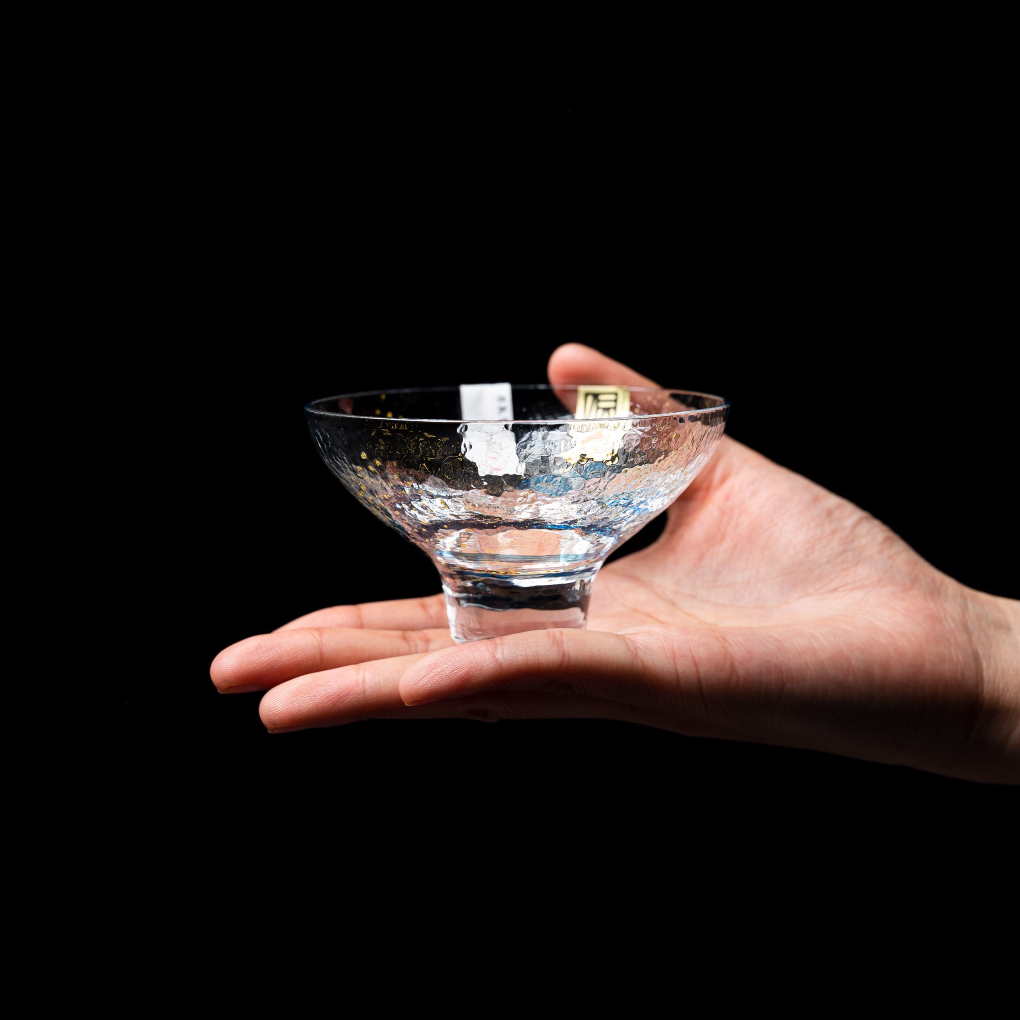 Yachiyo Edo Glass Sake Cup 120ml - Handcrafted Japanese Sea Breeze Design - Perfect for Sake Tasting, Japanese Dining & Home Bar Decor