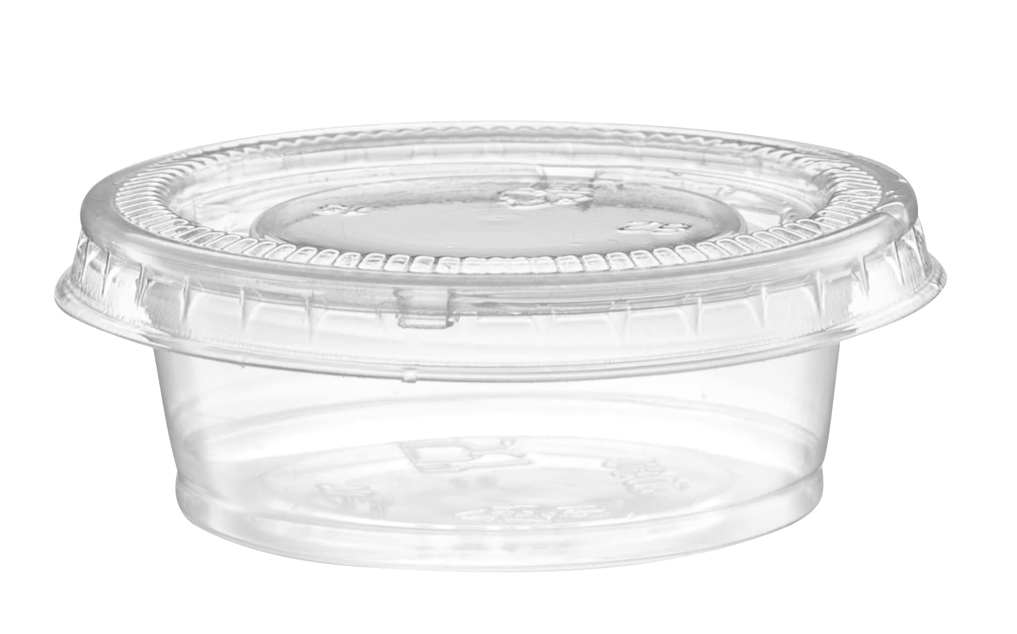 1.5 oz (200 Sets) Clear Disposable Plastic Portion Cups with Lids - Mini Containers for Portion Control, Jello Shots, Meal Prep, Sauces, Slime & Crafts | Perfect for Parties, Catering & Food Storage