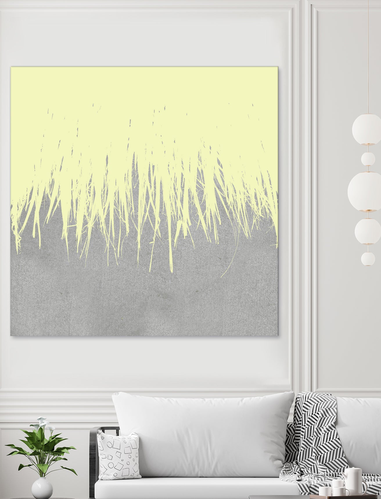 Stylish Concrete Fringe Yellow Home Decor - Perfect for Boho Chic Living Rooms, Bedrooms & Outdoor Spaces