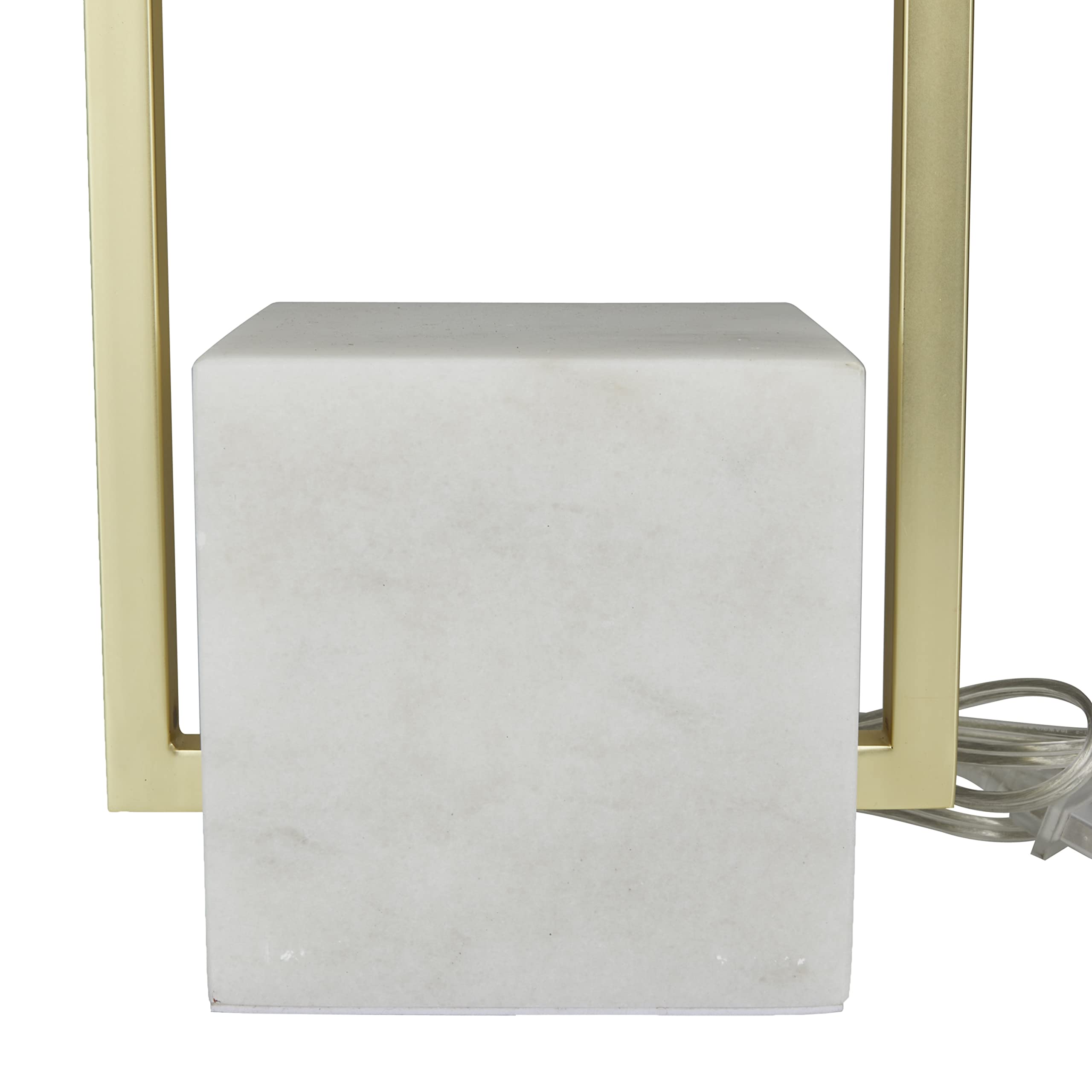 CosmoLiving by Cosmopolitan Modern Marble Table Lamp with Geometric Square Shade - 15