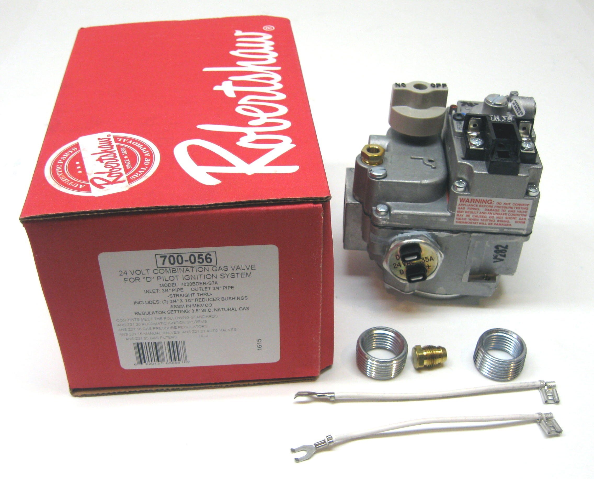 Robertshaw Universal Gas Valve 700-056 - Replacement for Furnace, Water Heater & HVAC Systems | Durable & Reliable Natural Gas Control Valve