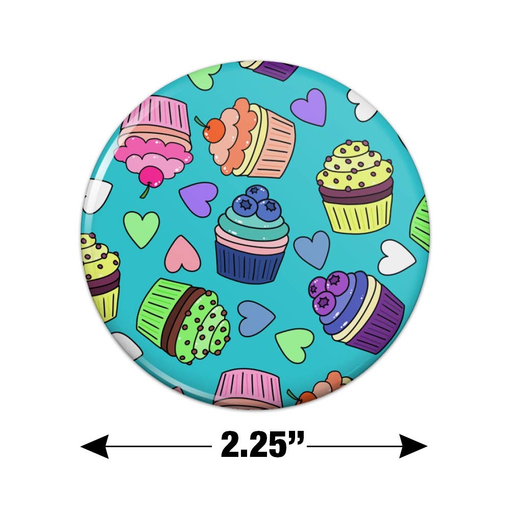 Vibrant Cupcake Design Kitchen Fridge Magnets - Fun Decorative Refrigerator Magnets for Home, Office & Dorm Room Organization