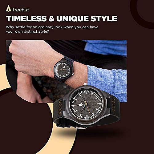 Men's Wooden Watches - Japanese Quartz Movement, Leather Strap - Stylish & Durable for Outdoor & Office