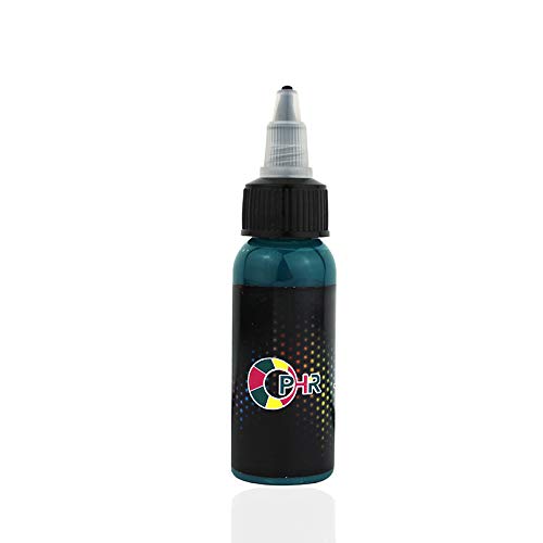 OPHIR Temporary Tattoo Ink - Professional Airbrush Body Art Pigment for Tattoo Artists & Makeup - 30ML/Bottle (Cyan) - Perfect for Halloween, Cosplay & Festival Body Painting