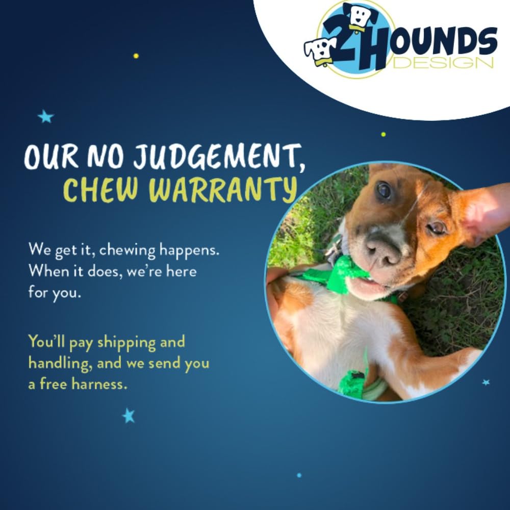 2 Hounds Design Freedom No Pull Dog Harness - Adjustable Pet Harness and Leash Set for Easy Walking & Comfortable Control - Fits Small, Medium & Large Dogs - Navy Blue Solid Color - Made in USA - Perfect for Training, Hiking, and Daily Walks