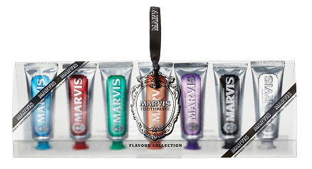 Marvis 7 Days of Flavor Gift Set - 7 Travel Size Toothpastes (1.3oz/25ml Each) - Perfect for Travel, Gifts & Daily Oral Care
