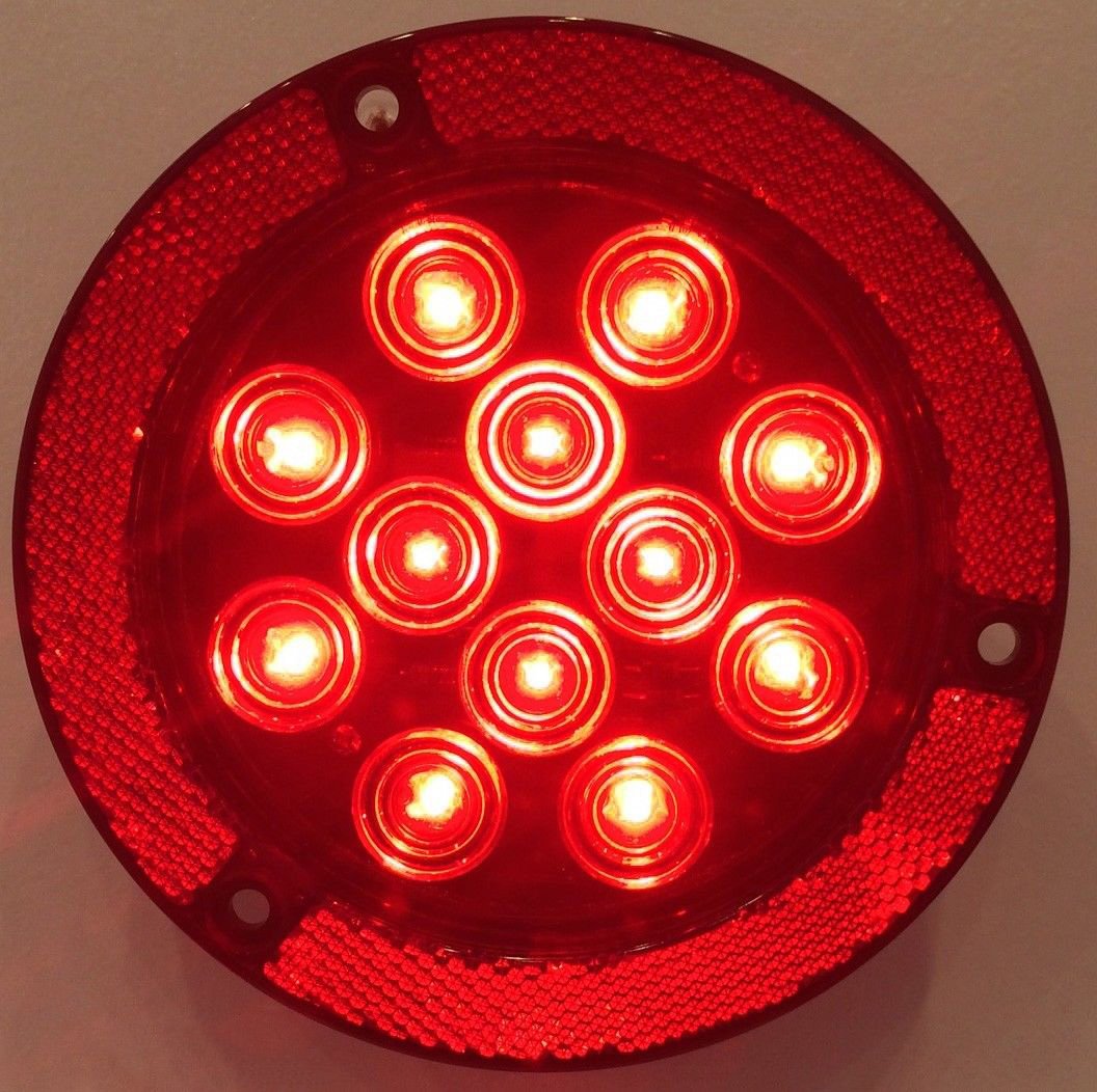 12 LED Red Stop Tail Turn Lights - 4